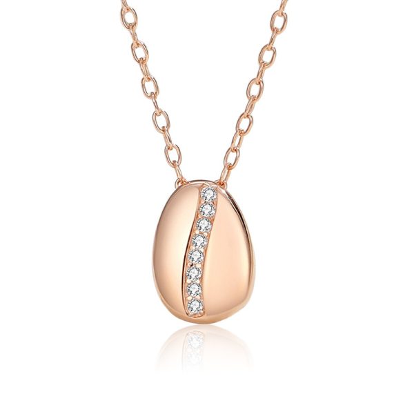 Coffee Bean Sterling Silver Necklace Japanese And Korean Female Niche