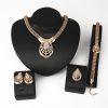 Diamond-studded Spider Mask Necklace Earrings Jewelry Four-piece Set