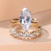 Women's Full Circle White Diamond Ring Set