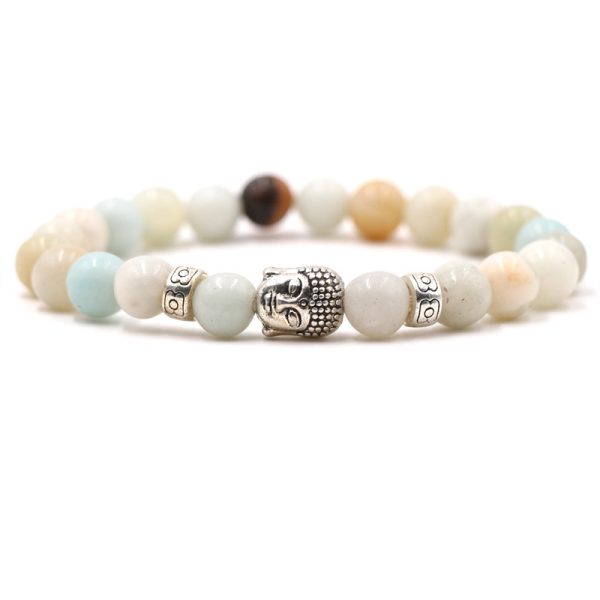 Fashion Personality Tigereye Buddha Head Stretch Bracelet