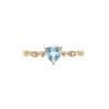 Fashion Sky Blue Glass Stone Love Heart Ring