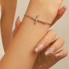 Women's Diamond Pull-out Cross Bracelet