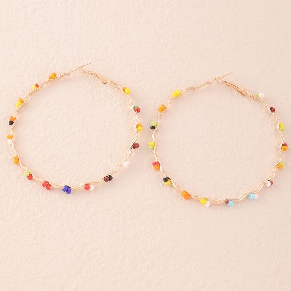 Frosty Wind Simple Personality Wild Sweet Circle Earrings
