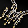New Crystal Jewelry Zircon Jewelry Set Tassel Pendant