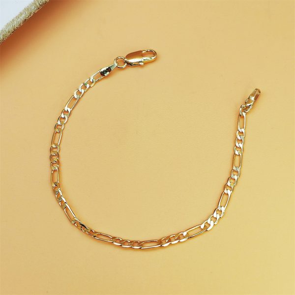 Copper Plating 18K Real Gold Simple NK Chain Fashion Bracelet