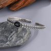 Retro Wheat Stitching Black Onyx Bracelet For Women