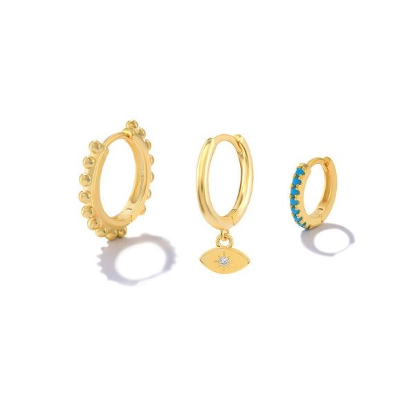 Stacked Earrings Set With Combo Set Ear Clips