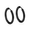 Simple fashion circle stainless steel earrings