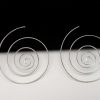 Circle silver earrings