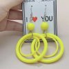 High Sense Hollow Out Stitching Circle Ear Rings Female