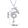 Fashion Vintage Dragon-shaped Red Eye Pendant Necklace