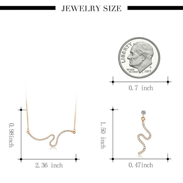 Snake-shaped Jewelry Set Alloy Inlay
