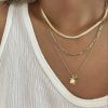 European And American Coin Snake Bone Three-layer Necklace For Women