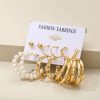 80a7b7ff-9cdb-4f93-8b81-3acc22777406.jpg Retro Simple Temperament Ladies Plain Silver Simple Earring Set