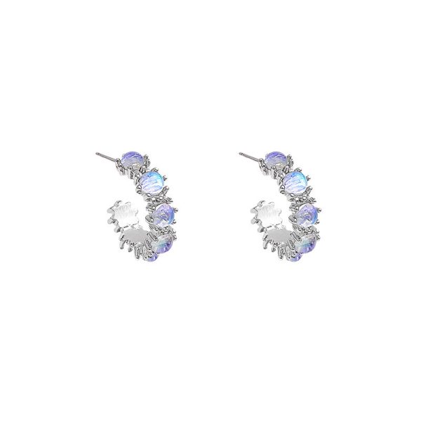 Fashion C- Shaped Circle Female Earrings