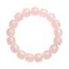 Natural Bamboo Crystal Barrel Bead Bracelet