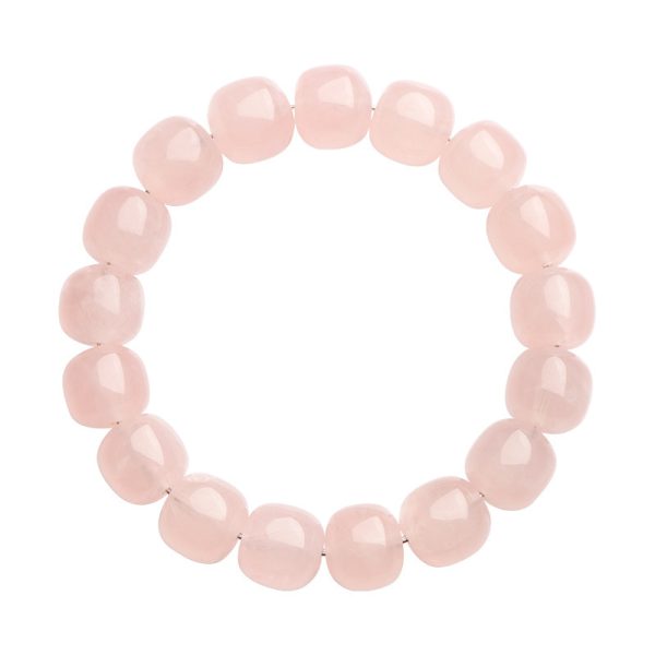 Natural Bamboo Crystal Barrel Bead Bracelet