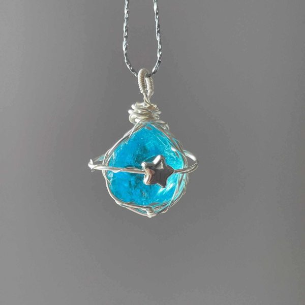 80c0b199-77f0-4186-aeb5-e0dbffc1df44.jpg Original Handmade Winding Necklace Pendant Aquamarine Amethyst Gem Grade