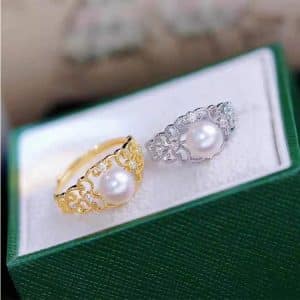 Retro Natural Open-end Pearl Ring Women