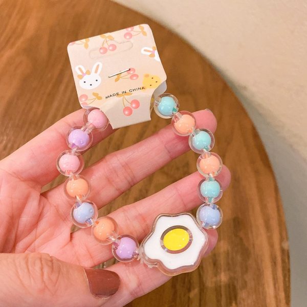 Cartoon Jelly Color Beaded Girl Bracelet