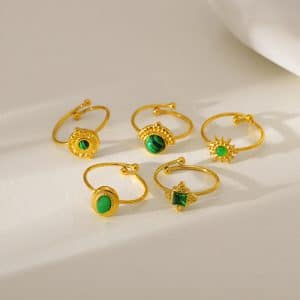 Fashion Natural Stone Turquoise Ring