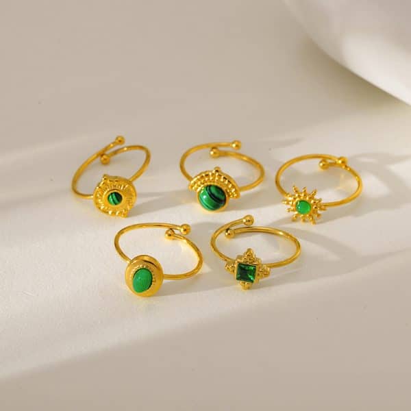 Fashion Natural Stone Turquoise Ring