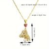 Micro Inlaid Zircon Love Balloon Bear Pearl Necklace