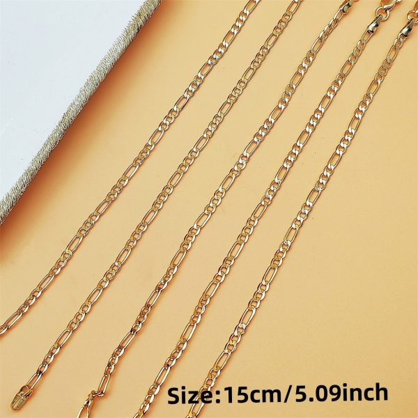 Copper Plating 18K Real Gold Simple NK Chain Fashion Bracelet