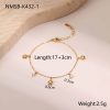 Ins Titanium Steel Bracelet 18K Gold Plating Zircon Star Pendant Exquisite
