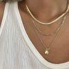 European And American Coin Snake Bone Three-layer Necklace For Women