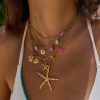 Dolphin Shell Turtle Dripping Five-pointed Star Necklace