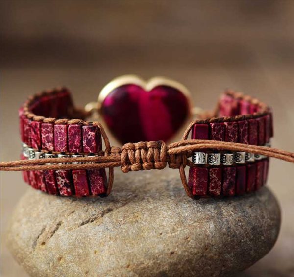 Women's Jewelry Bracelet Heart Shaped Imperial Stone