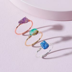 Qingdao European And American Fashion Jewelry Stone Ring Set
