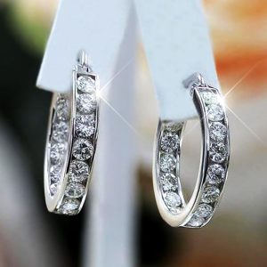 Fashion Zircon Feminine Personality Circle Earrings