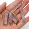 Natural Semi-precious Stone Rectangle Pendant Jewelry Accessories