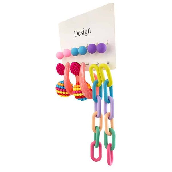 Women's Acrylic Earrings Set