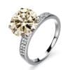 Women's Simple Wedding Diamond Ring Round