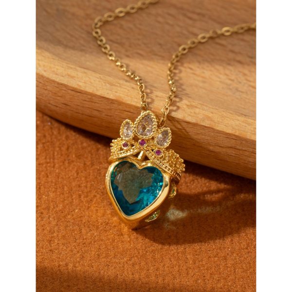 Sweet Colorful Love Romantic All-match Exquisite Niche Zircon Necklace