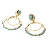 Retro Circle Natural Stone Earrings For Women