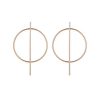 Big circle geometric earrings