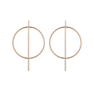 Big circle geometric earrings