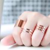 Three Rings And Two Rings Silver Ring Female 990 Silver
