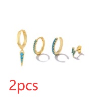 Stacked Earrings Set With Combo Set Ear Clips