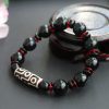 Fashion Black Agate Dzi Bead Chalcedony Bracelet