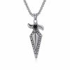 Nordic Retro Viking Text Stainless Steel Necklace