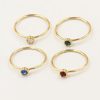 14K Gilded GF Zircon Rings Knuckle DIY Ornament Accessories Light Body Ring