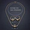 Multicolor Cutout Round Beads Necklace And Earrings Suite Necklace Jewelry