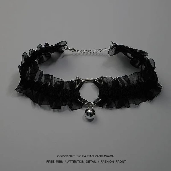 Lolita Collar Female Bell Cat Lace Neckline