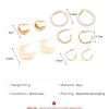 VAlloy Geometric Earrings 5 Piece Set Fashion