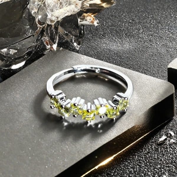 Fashion Color Open-end Zircon Ring Women